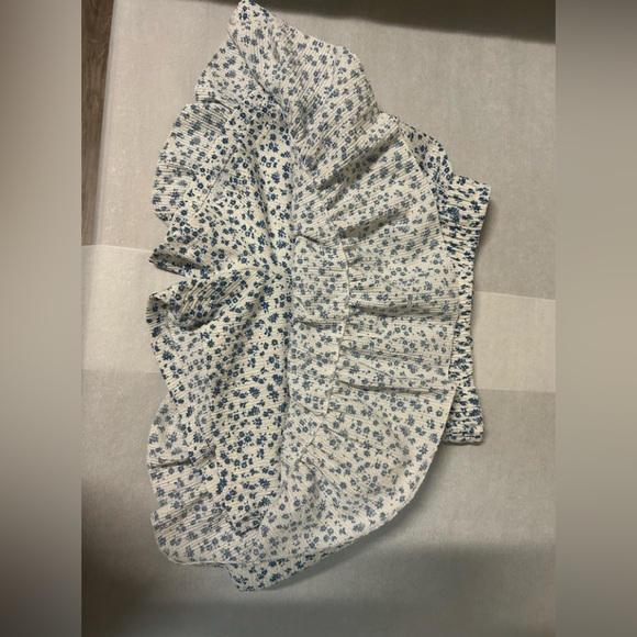 Zara Kids Blue and White Floral Mini Skirt 9yo - Picture 4 of 6
